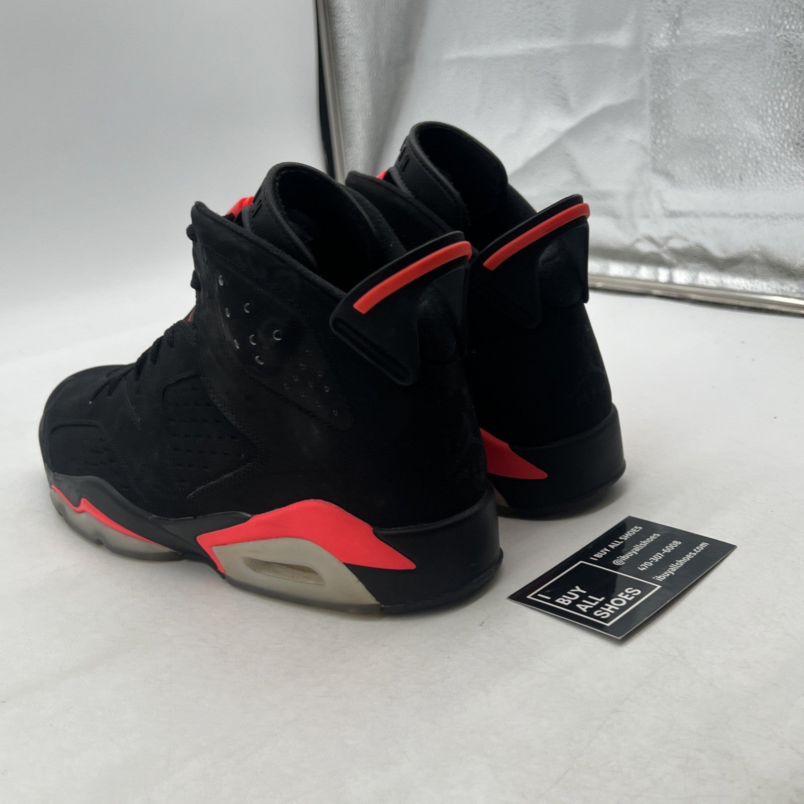 Size 9 - Air Jordan 6 Retro Infrared Black 2014 (384664-023)