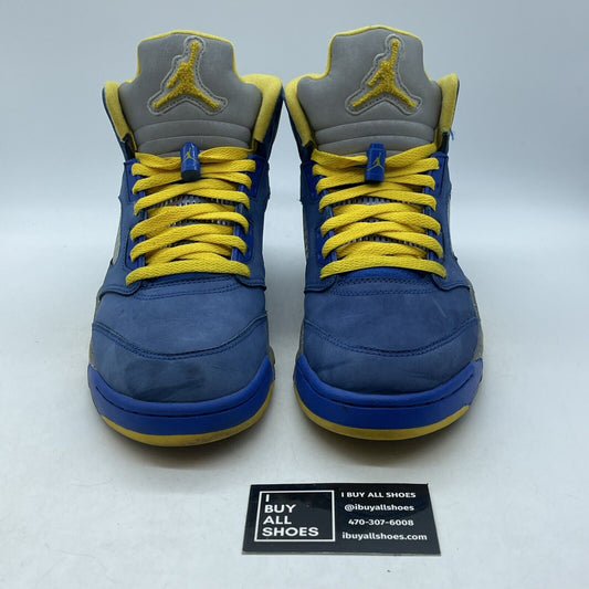 Size 11 - Air Jordan 5 Retro Laney Blue Grey Yellow Suede Leather (CD2720-400)