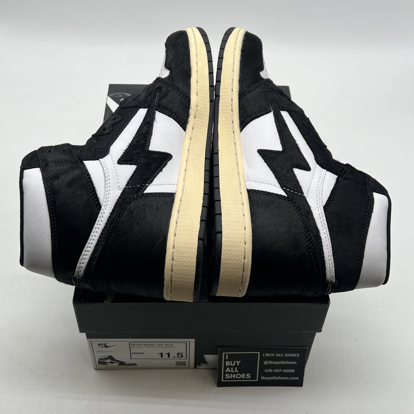 Size 11.5 - Kool Kiy / Reves Paris Air Kiy HI Panda Black/white