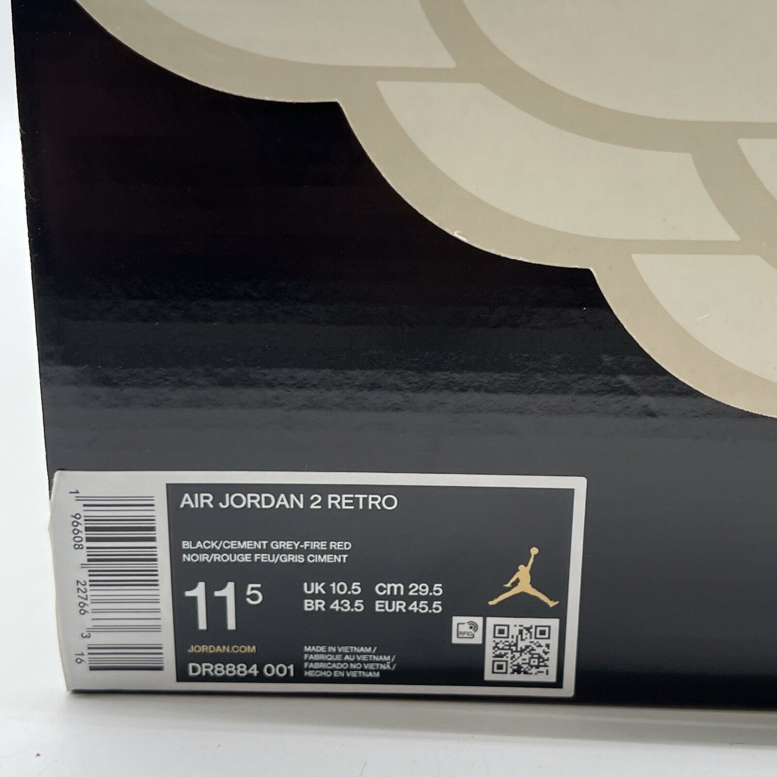 Size 11.5 - Air Jordan 2 Retro Black Cement (DR8884-001)