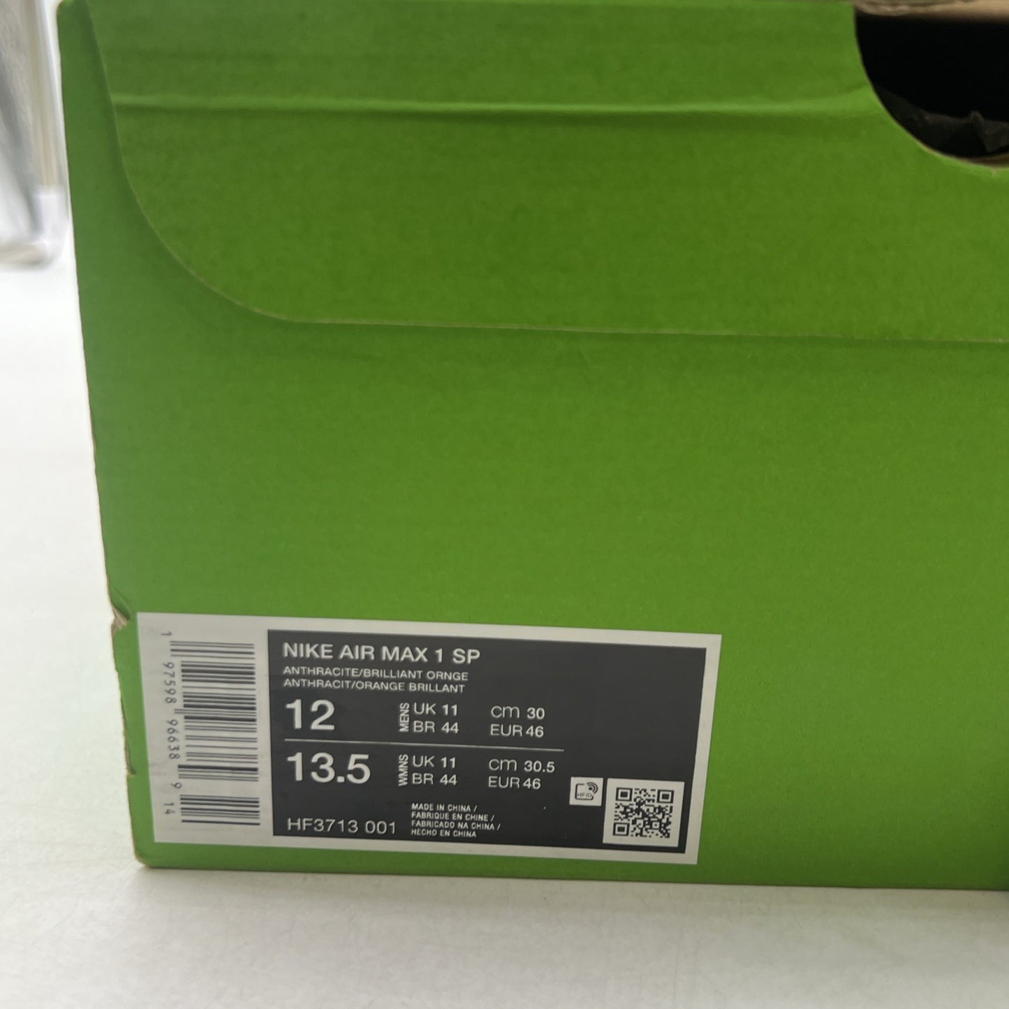Size 12 - HUF x Nike Air Max 1 SP Orange (HF3713-001)