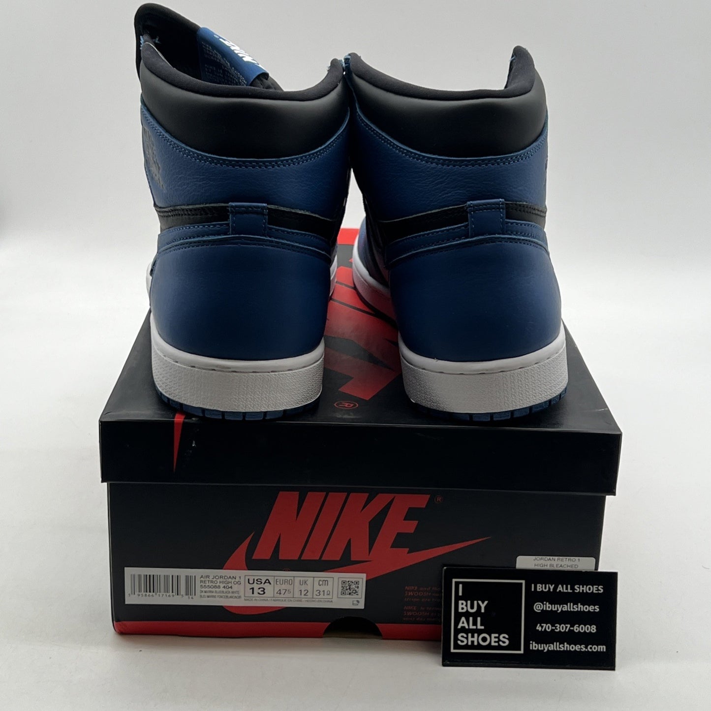 Size 13 - Air Jordan 1 Retro OG High Dark Marina Blue (555088-404)