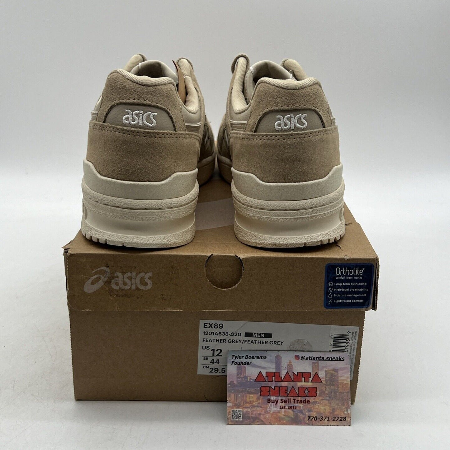 Size 12 - ASICS EX89 Feather Grey Suede Leather (1201A638-020)