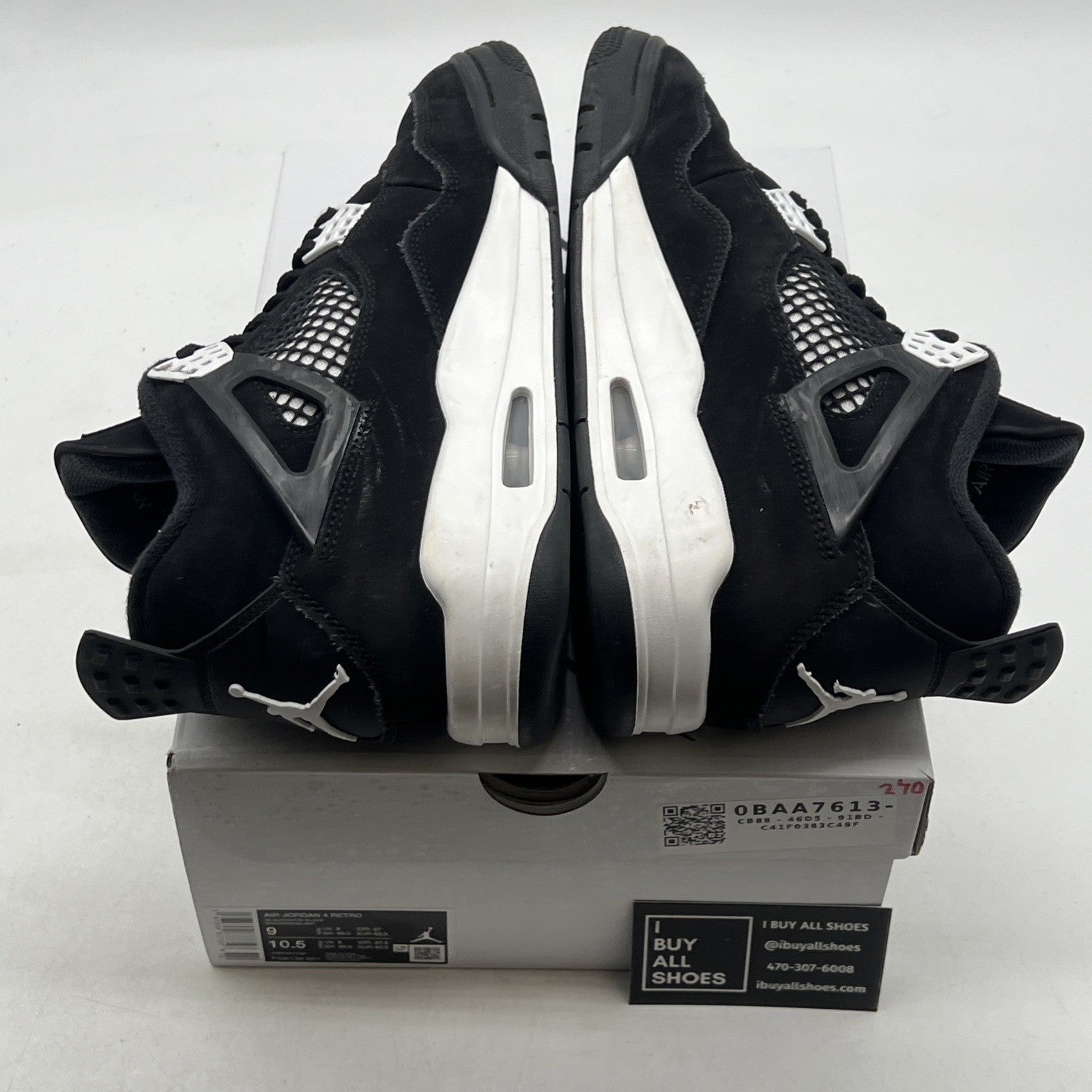 Size 9 - Air Jordan 4 Retro White Thunder (FQ8138-001)