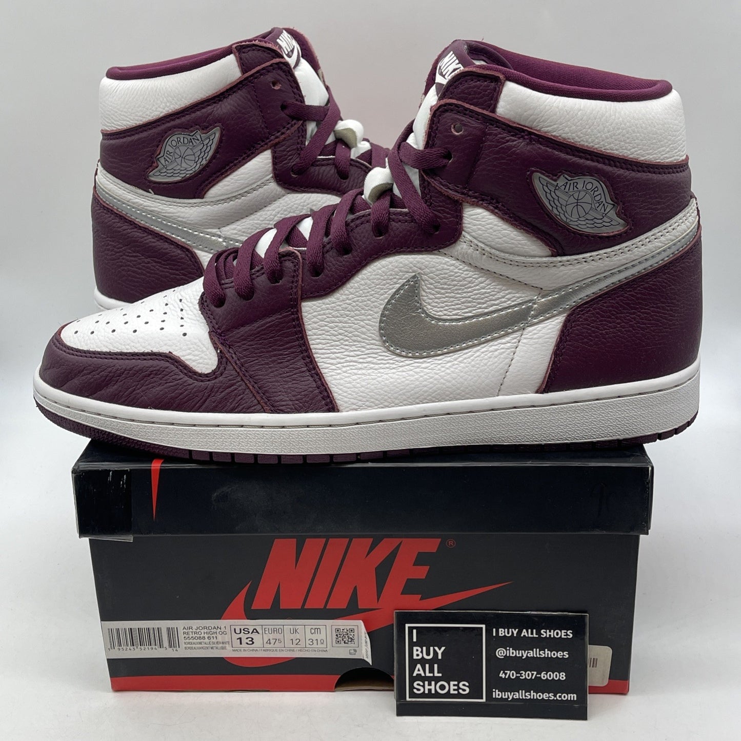 Size 13 - Air Jordan 1 Retro High OG Bordeaux (555088-611)