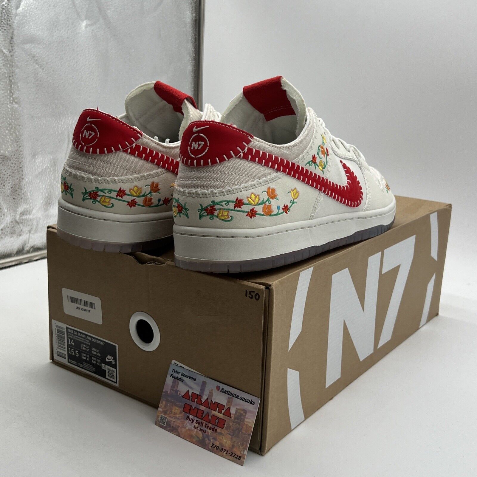 Size 14 - Nike Dunk Decon SB Low N7 - Sail University Red (FD6951-700)