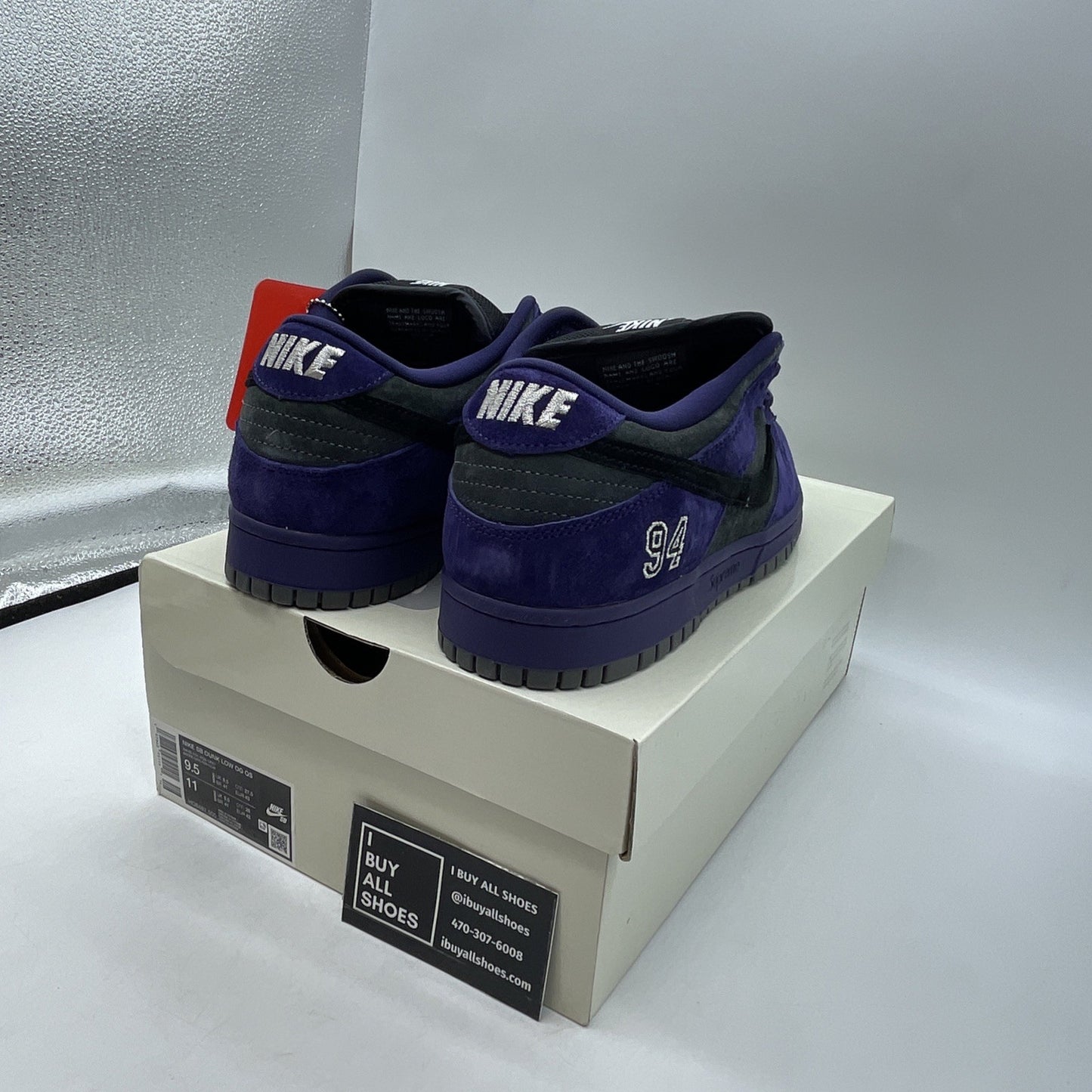 Size 9.5 - Supreme x Nike Dunk SB Low Ink (HQ8487-500)