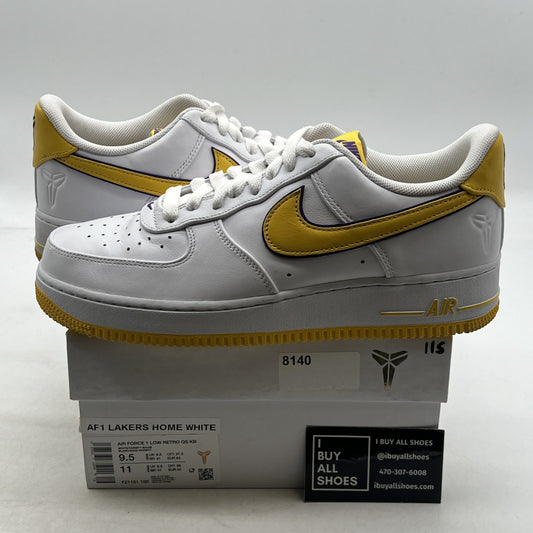 Size 9.5 - Kobe Bryant x Nike Air Force 1 Retro Low Lakers Home (FZ1151-100)
