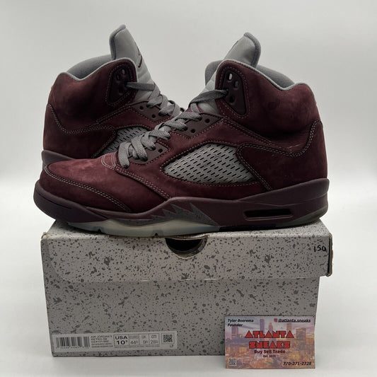 Size 10.5 - Air Jordan 5 Retro SE 2023 Burgundy Suede Grey (DZ4131-600)