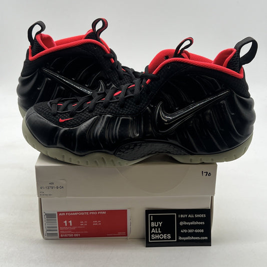 Size 11 - Nike Air Foamposite Pro Black Solar (616750-001) Laser Crimson