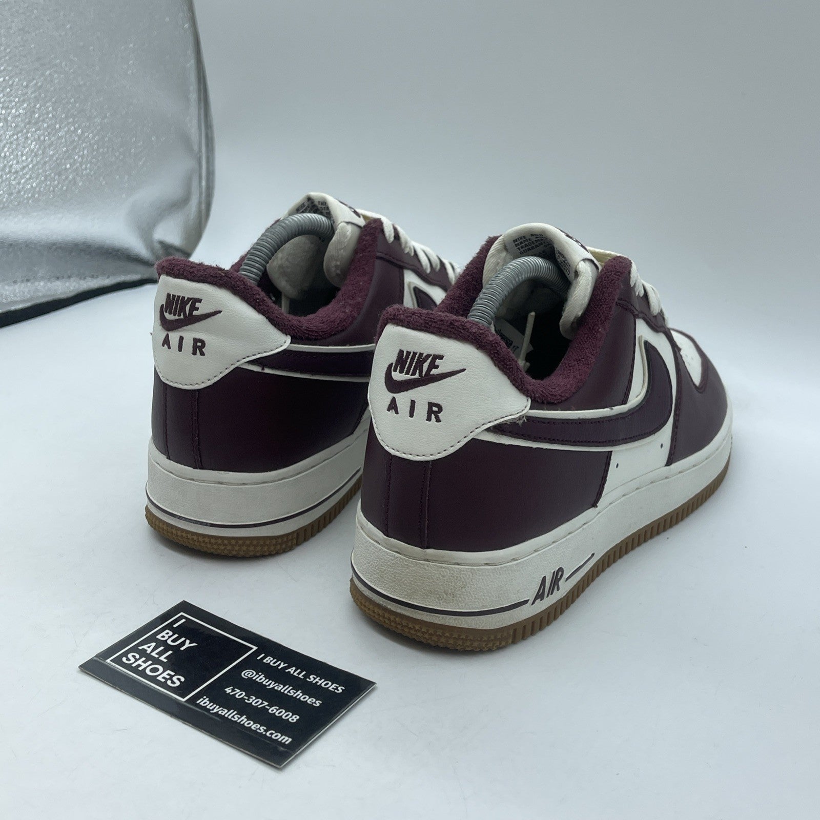 Size 8 - Nike Air Force 1 '07 LV8 College Pack - Night Maroon (DQ7659-102)