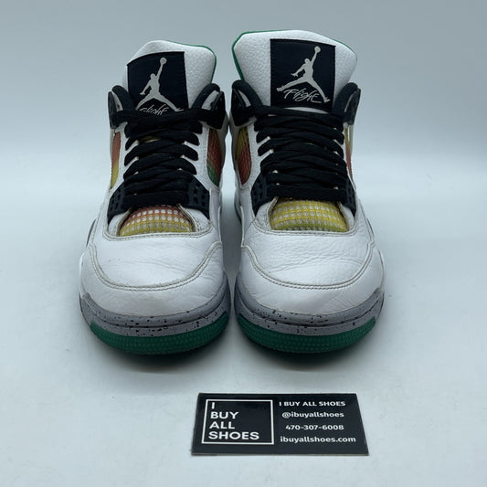 Size 9W - Air Jordan 4 Retro Rasta White Grey Leather (AQ9129-100)