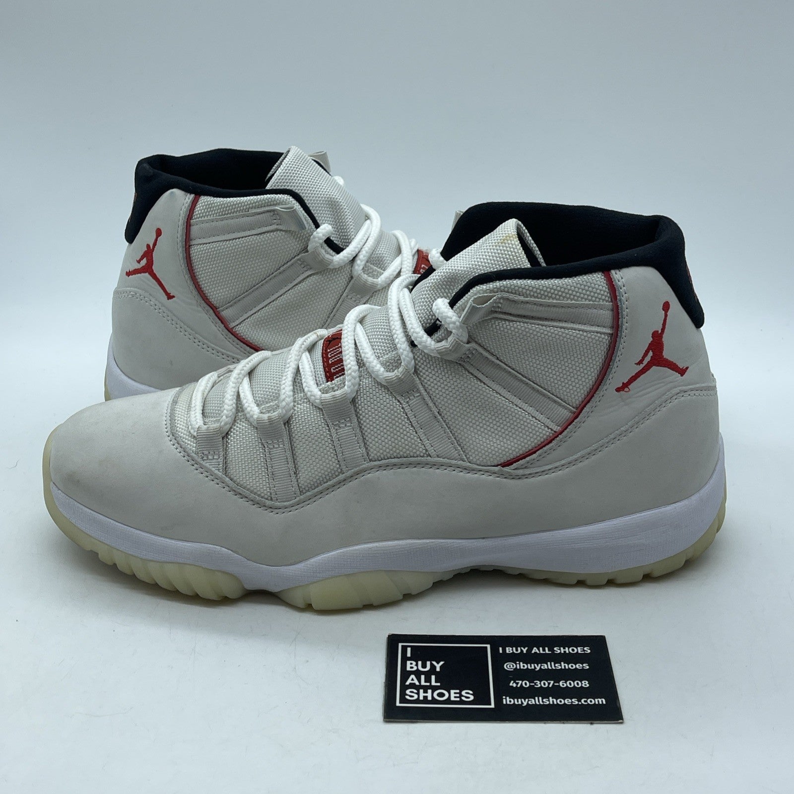 Size 11 - Air Jordan 11 Retro Platinum Tint Red Suede (378037-016)