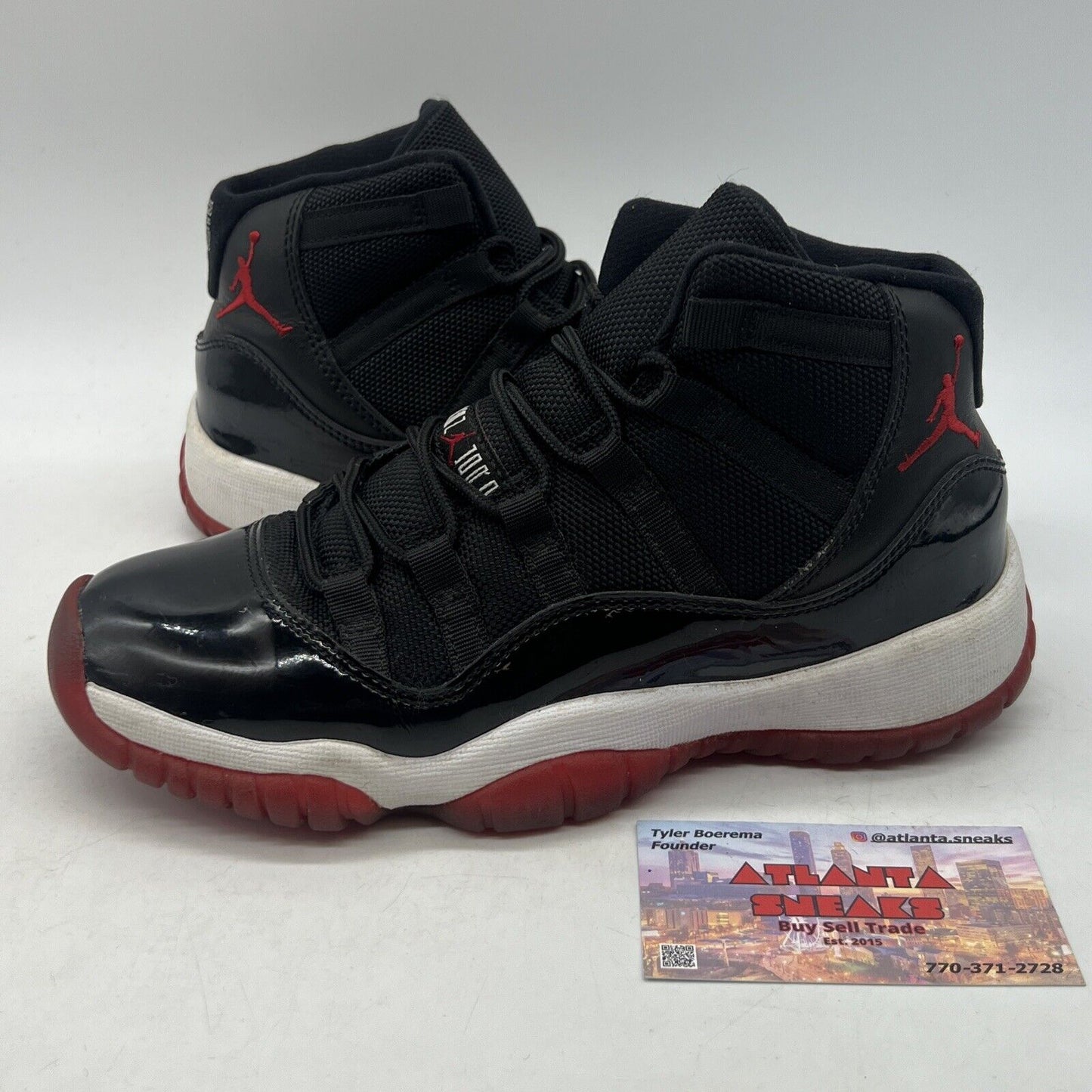 Size 4Y - Jordan 11 Retro Bred 2012 White Red Black (378038-010)
