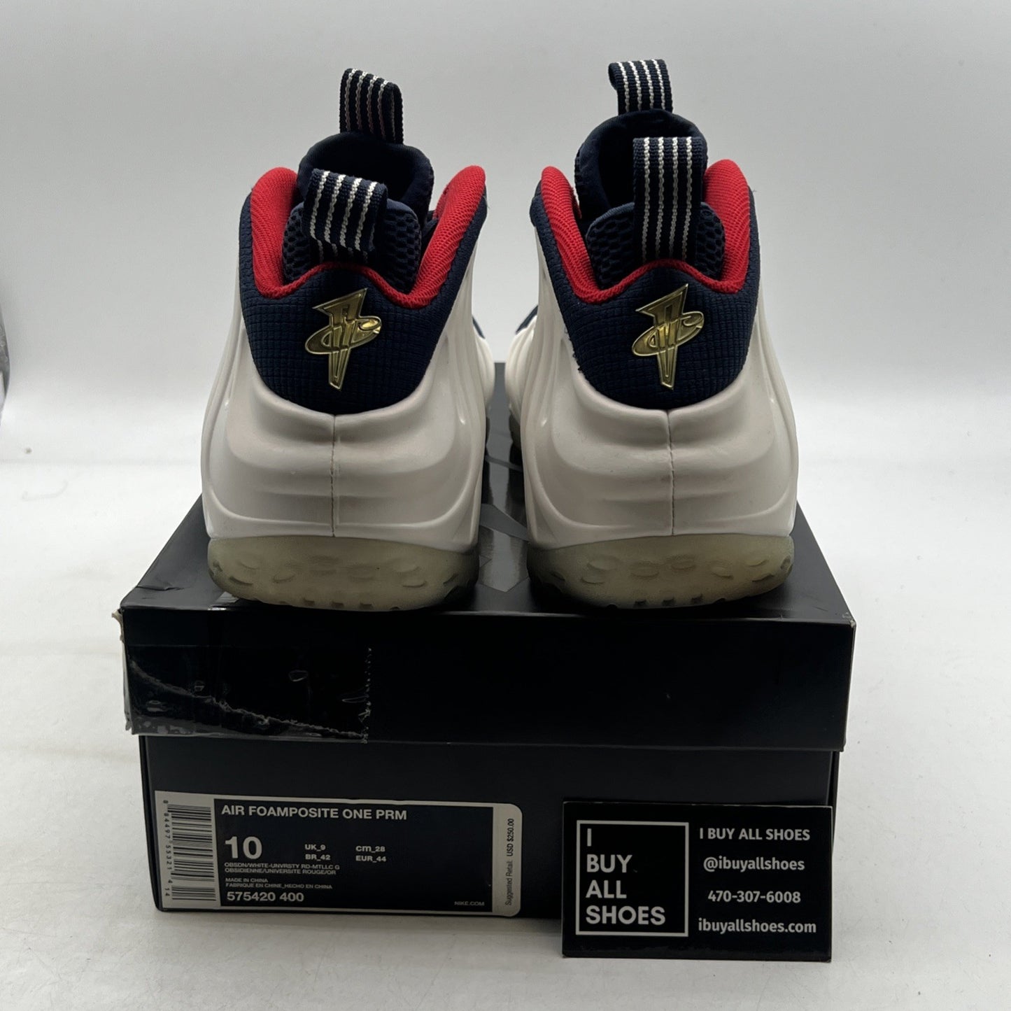 Size 10 - Nike Air Foamposite One PRM Olympic (575420-400)