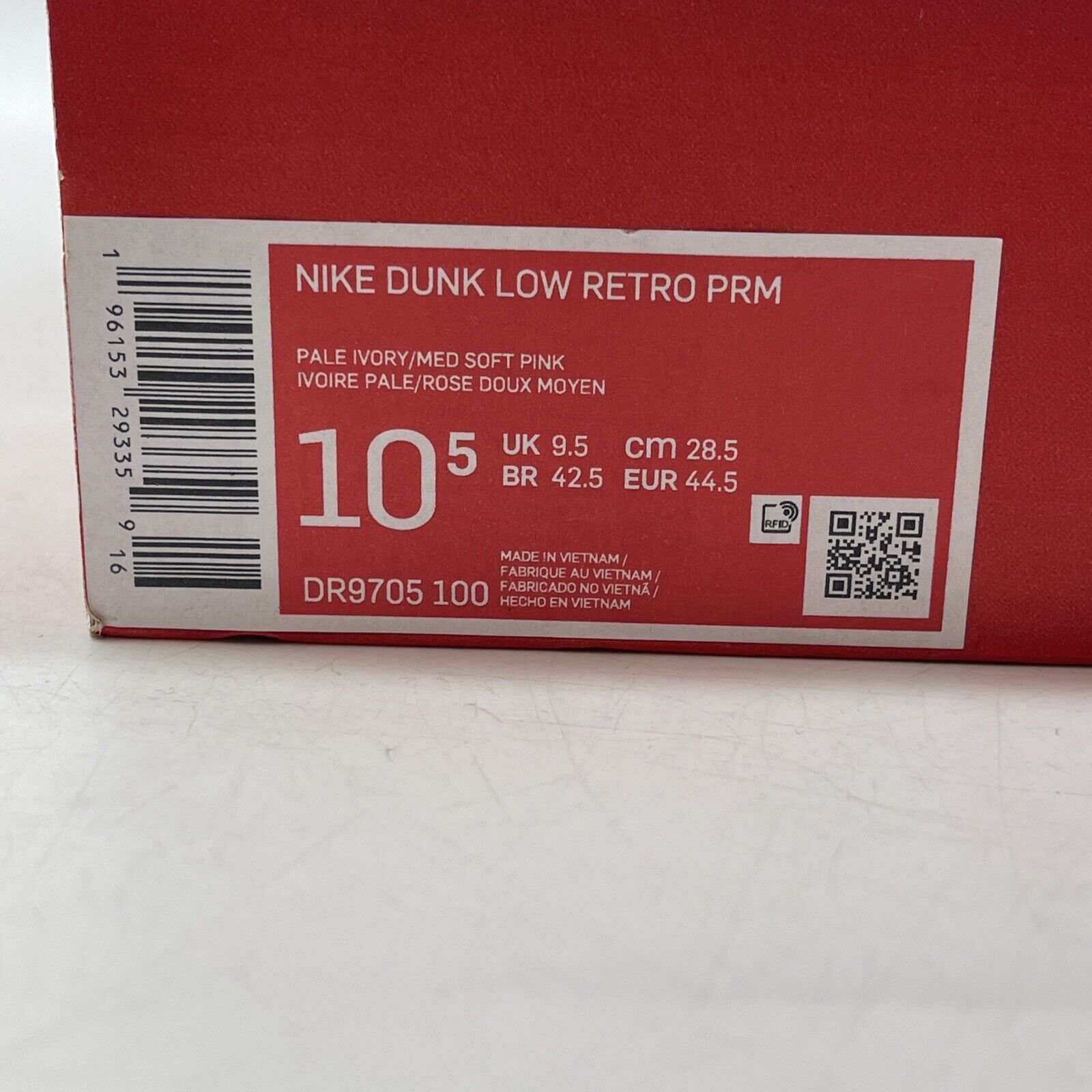 Size 10.5 - Nike Dunk Low Premium Valentine's Day Pink White (DR9705-100)