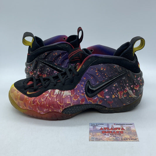 Size 10.5 - Nike Air Foamposite Pro Prm Area 72 Yellow Purple Red (616750-600)