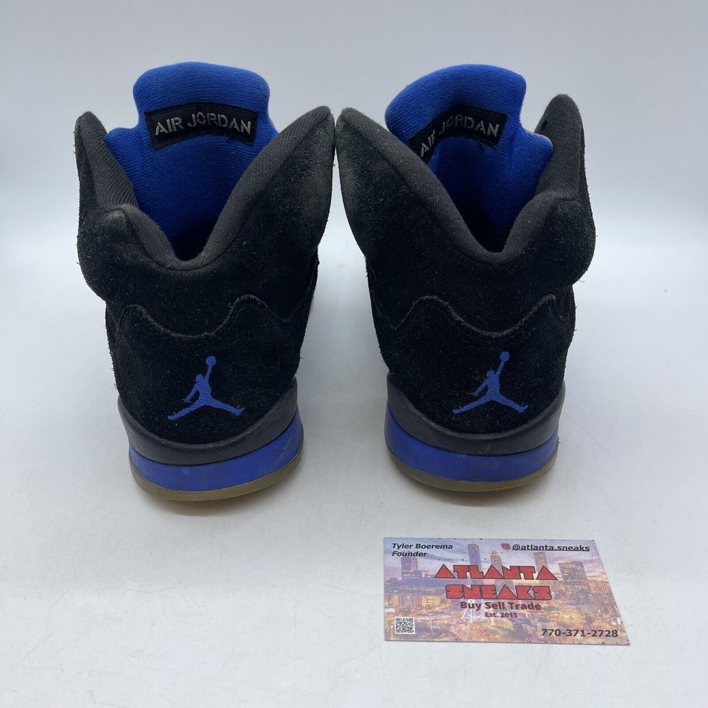 Size 8.5 - Jordan 5 Retro Mid Racer Blue Black White Suede Leather (CT4838-004)