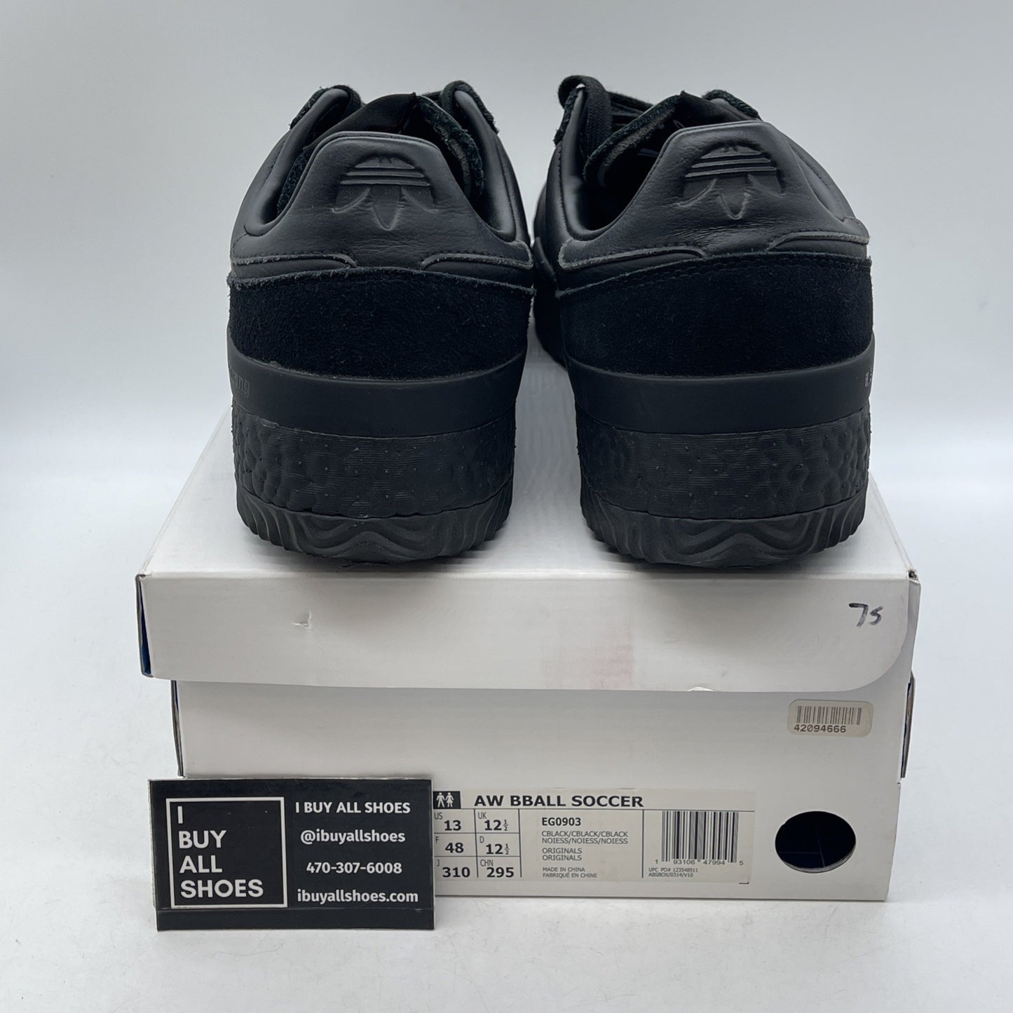 Size 13 - Adidas Alexander Wang x Bball Soccer Triple Black (EG0903)