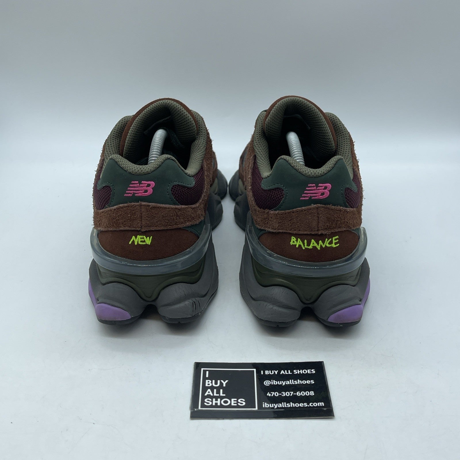 Size 9.5 - New Balance 9060 Burgundy Pink Brown Green Suede (U9060BUR)