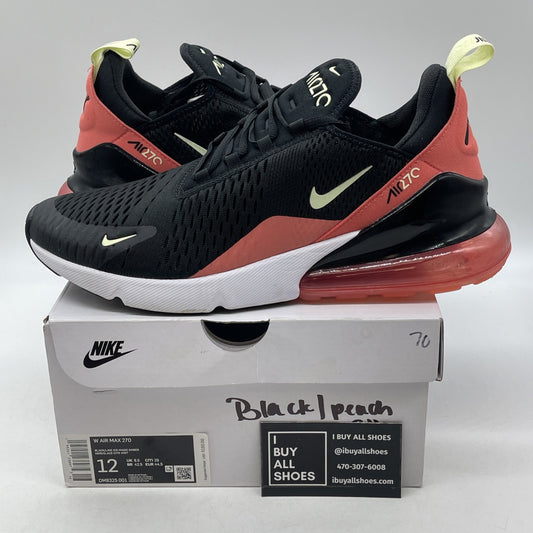 Size 12W - Nike Air Max 270 Black Magic Ember (DM8325-001)