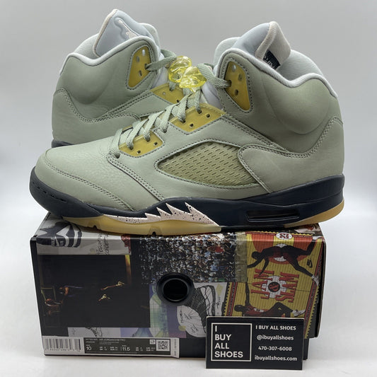 Size 10 - Jordan 5 JADE HORIZON 2022 Green Silver Leather (DC7501-300)