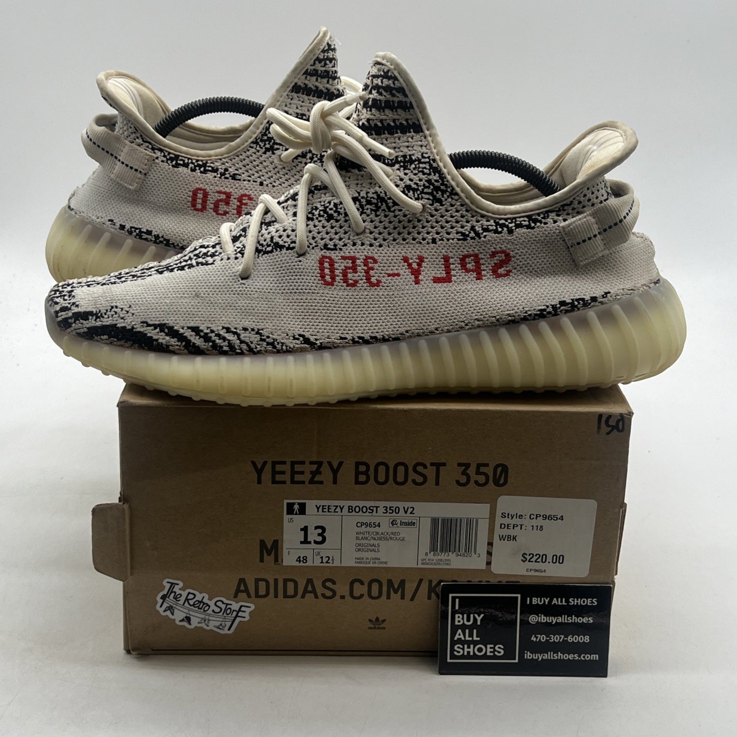 Size 13 - adidas Yeezy Boost 350 V2 Low Zebra (CP9654)