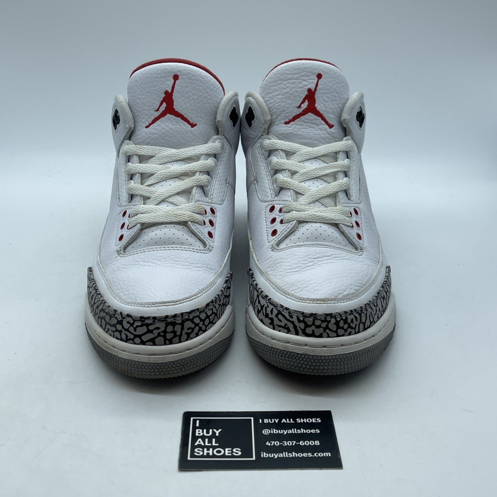 Size 10 - Jordan 3 Retro Hall of Fame 2018 Grey White Leather (136064-116)