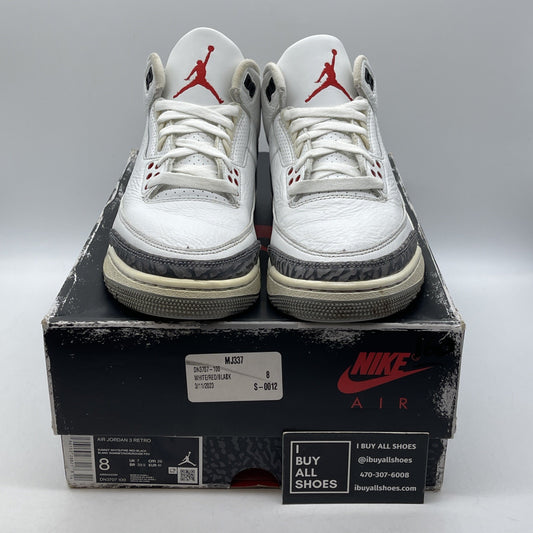 Size 8 - Jordan 3 Retro Mid White Cement Reimagined Grey Suede (DN3707-100)