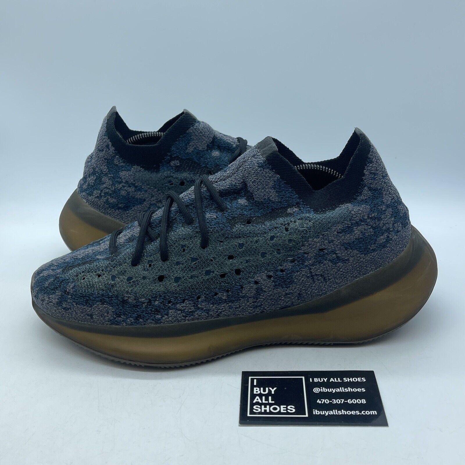 Size 10.5 - adidas Yeezy Boost 380 Covellite Blue Brown Suede (GZ0454)