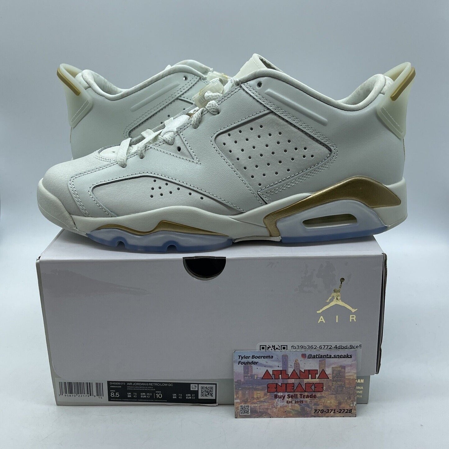 Size 8.5 - Air Jordan 6 Low Lunar New Year Gold Tan Leather (DH6928-073)