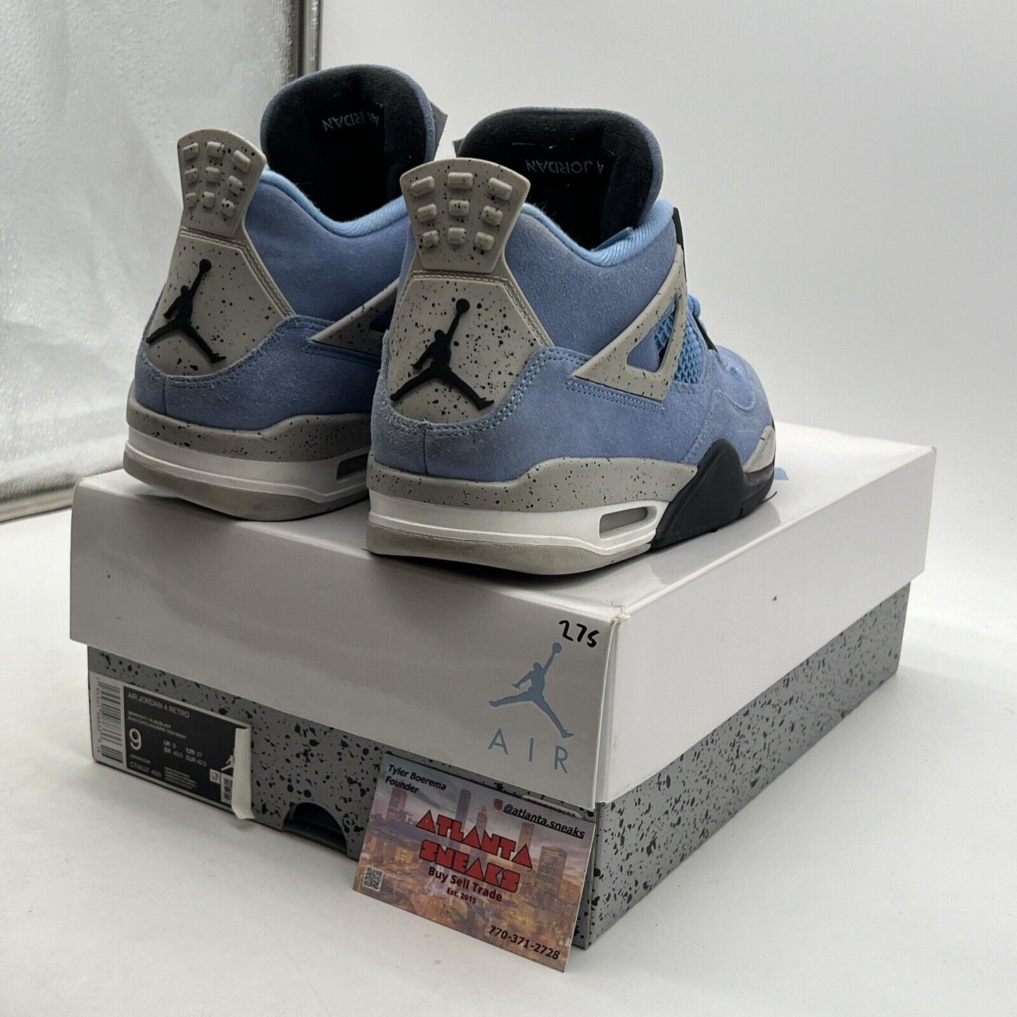 Size 9 - Jordan 4 Retro Mid University Blue (CT8527-400)