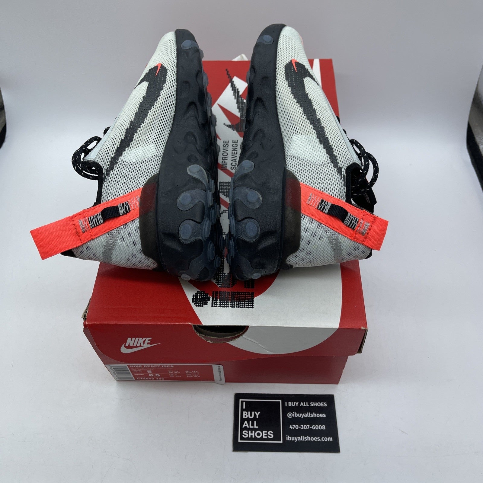 Size 5 - Nike React WR ISPA Ghost Aqua Black Grey Suede Leather (CT2692-400)
