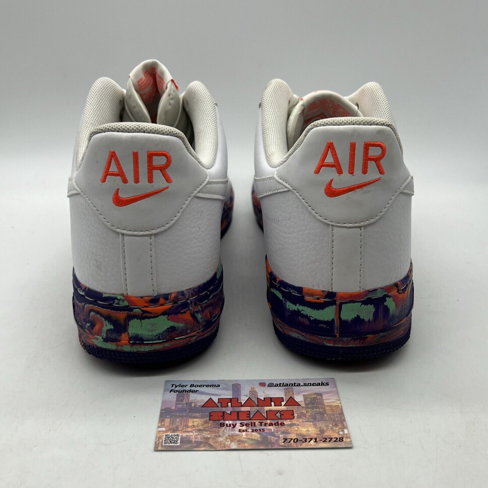 Size 13 - Nike Air Force 1 '07 LV8 Multi-Color Marble White Leather (AJ9507-100)