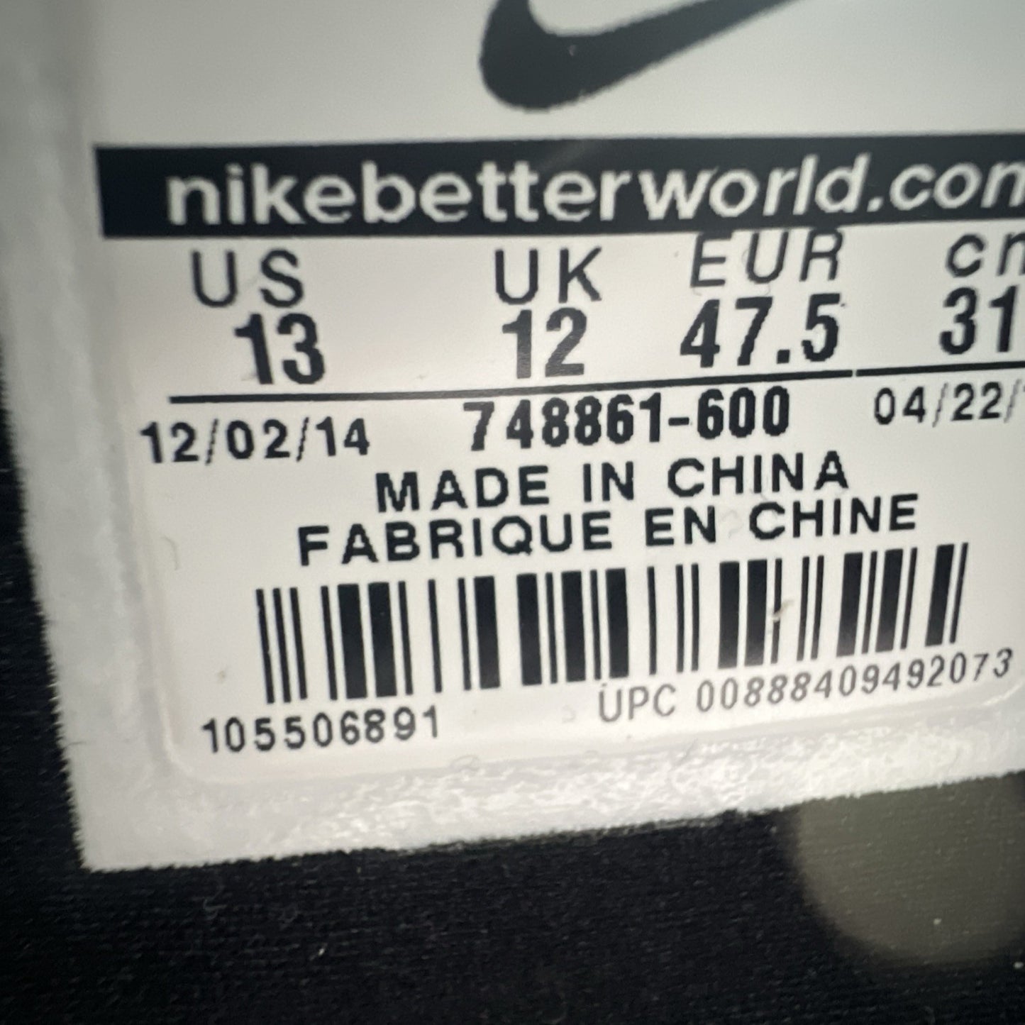 Size 13 - Nike LeBron 12 EXT Red Paisley (748861-600)