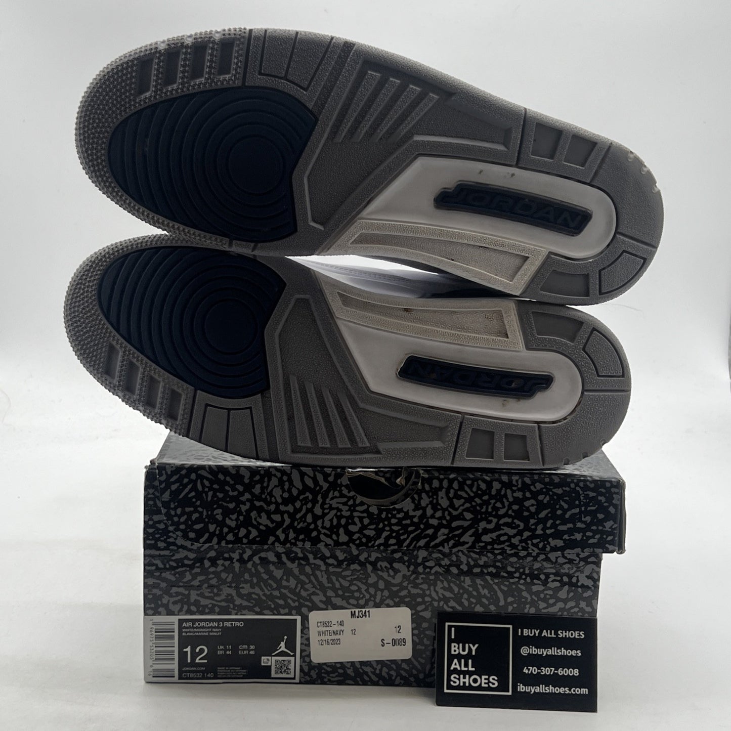 Size 12 - Air Jordan 3 Retro Midnight Navy (CT8532-140)