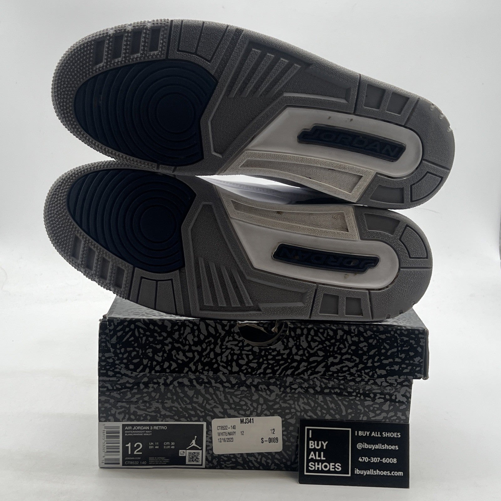 Size 12 - Air Jordan 3 Retro Midnight Navy (CT8532-140)
