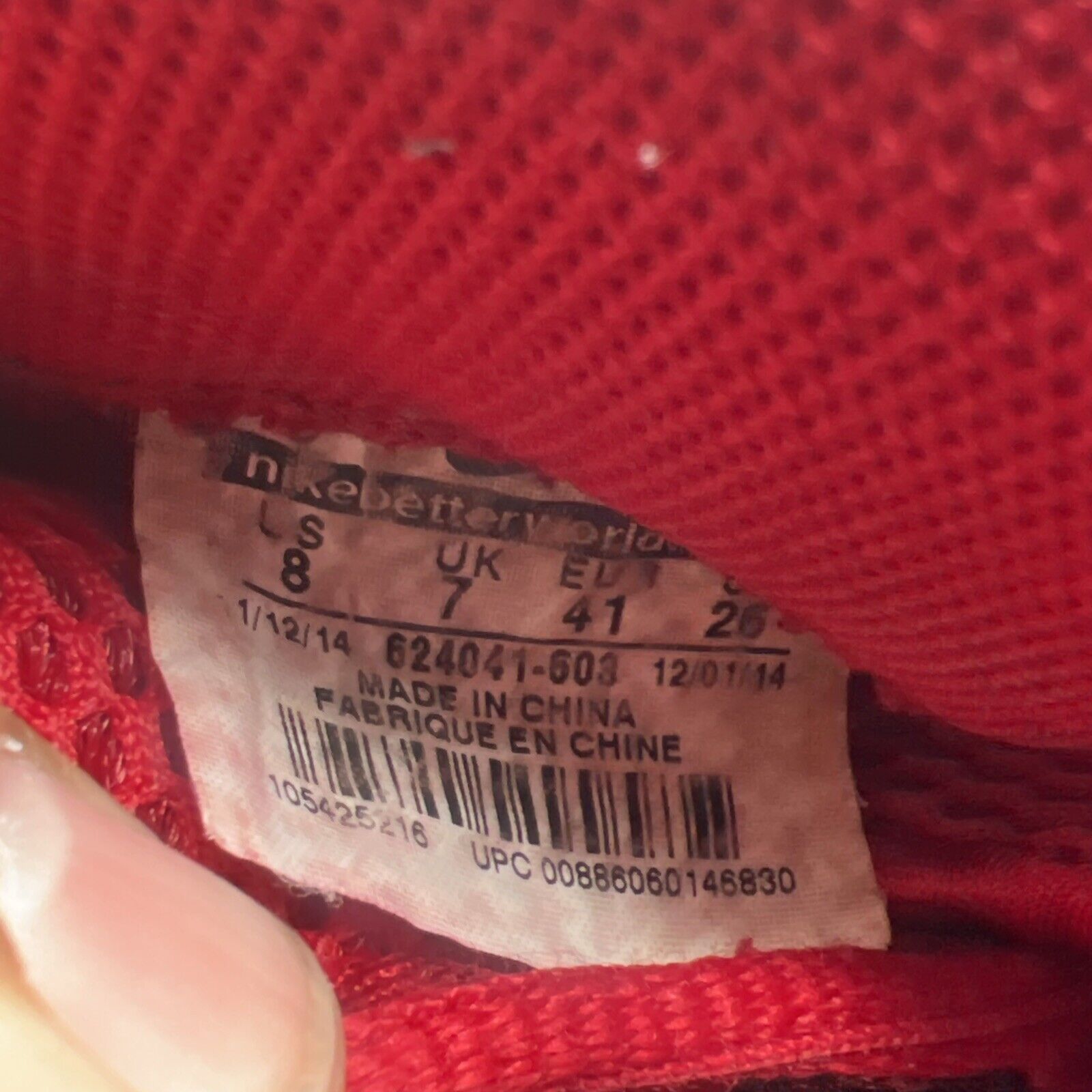 Size 8 - Nike Air Foamposite Pro Gym Red (624041-603)