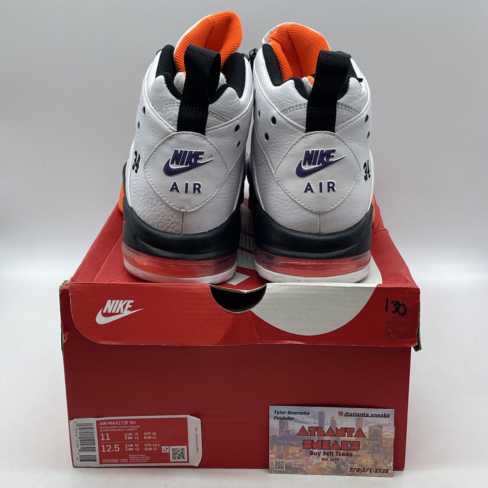 Size 11 - Nike Air Max 2 CB 94 Suns Orange Purple White Leather (DO5880-100)
