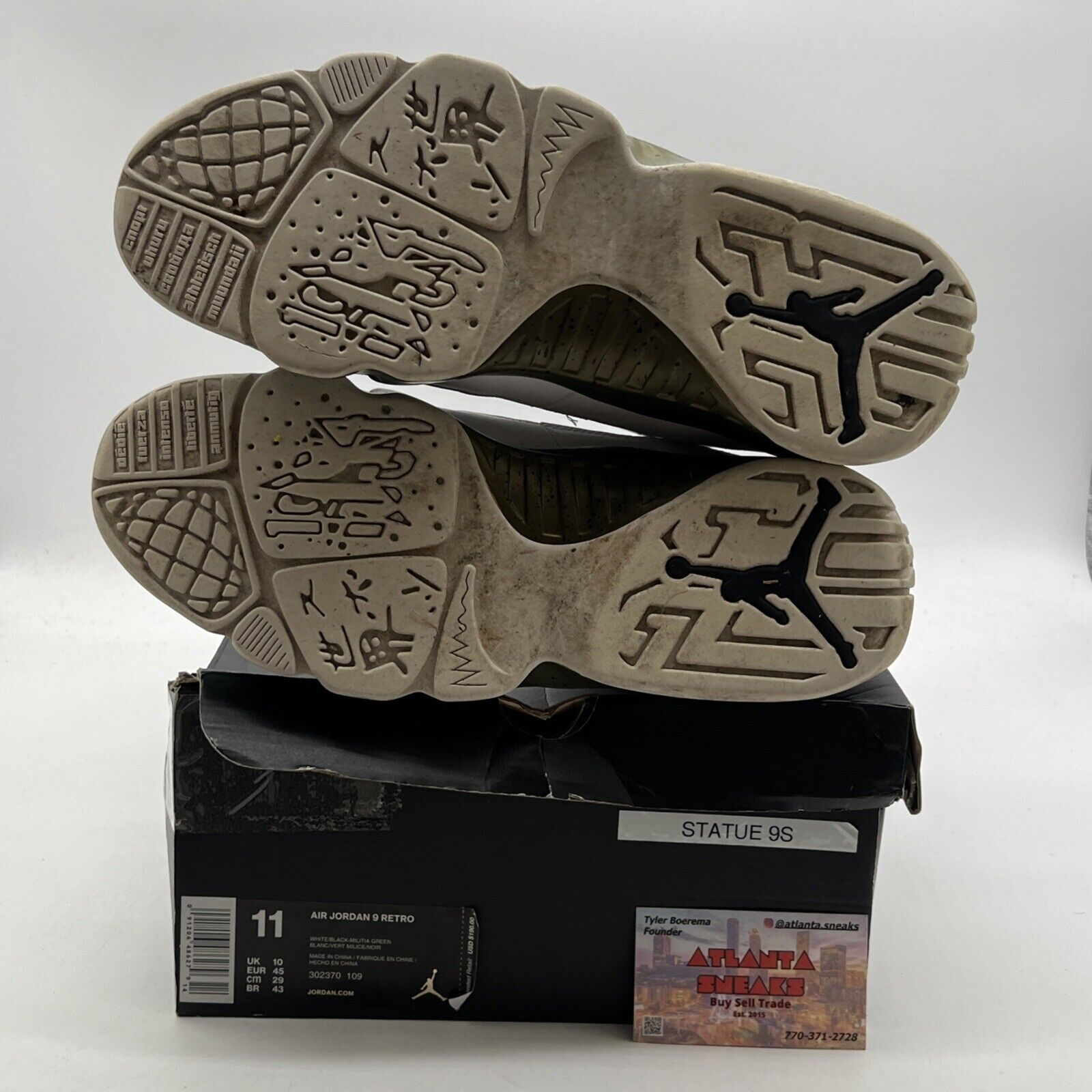 Size 11 - Air Jordan 9 Retro Statue (302370-109)