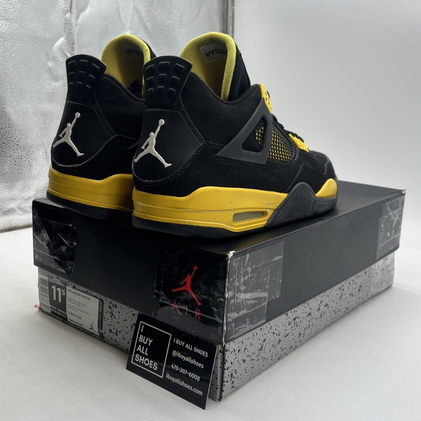 Size 11.5 - Air Jordan 4 Retro Low Thunder (308497-008)