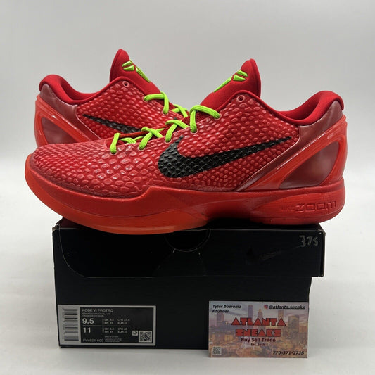 Size 9.5 - Nike Kobe 6 Protro Low Reverse Grinch (FV4921-600)