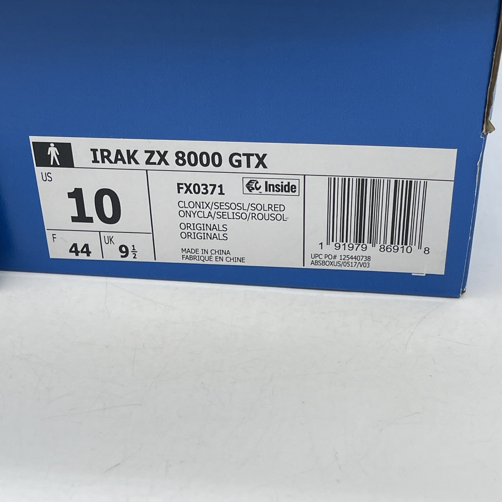 Size 10 - adidas IRAK x ZX 8000 GTX A-ZX Series Orange (FX0371)