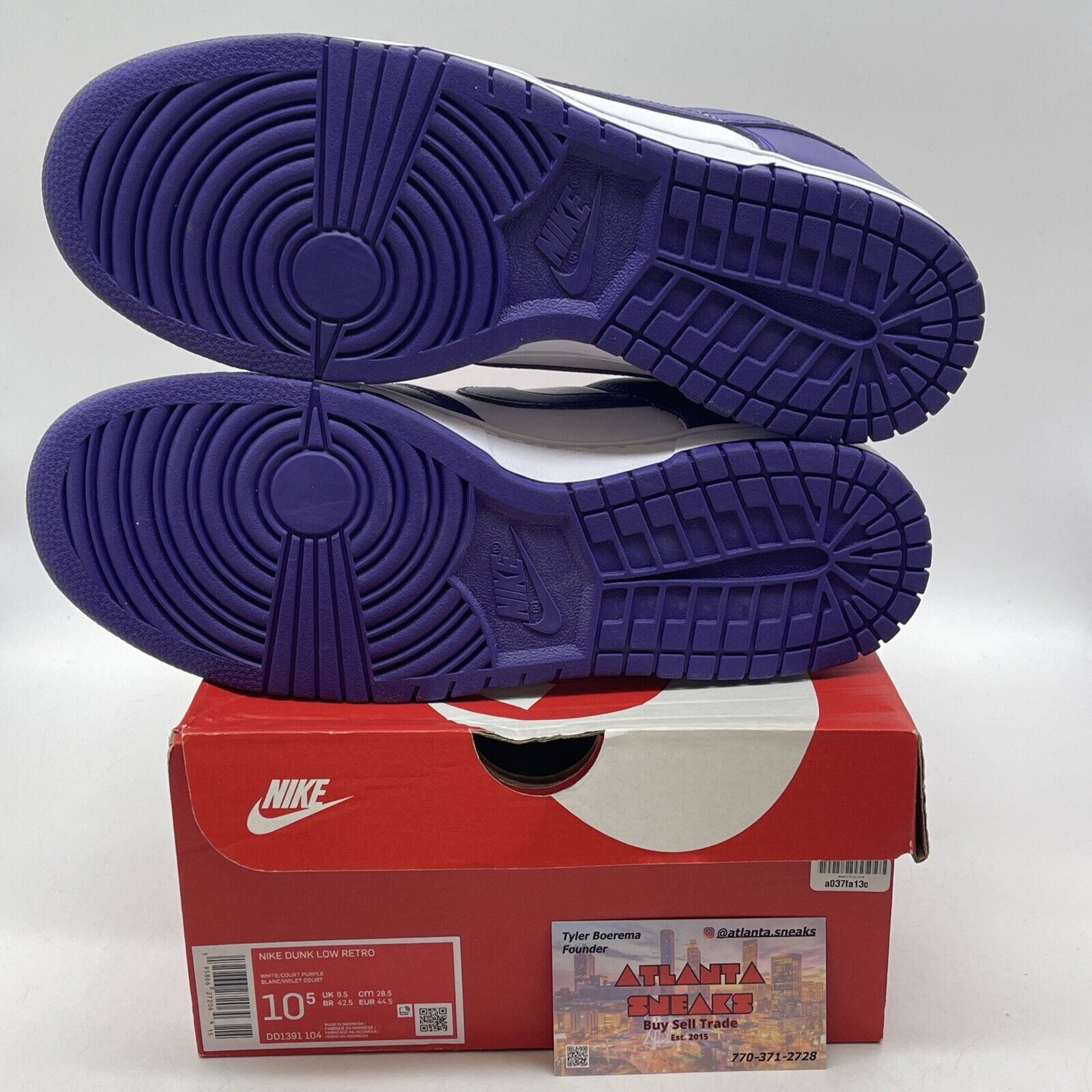 Size 10.5 - Nike Dunk Low Retro Court Purple 2022 White Leather (DD1391-104)