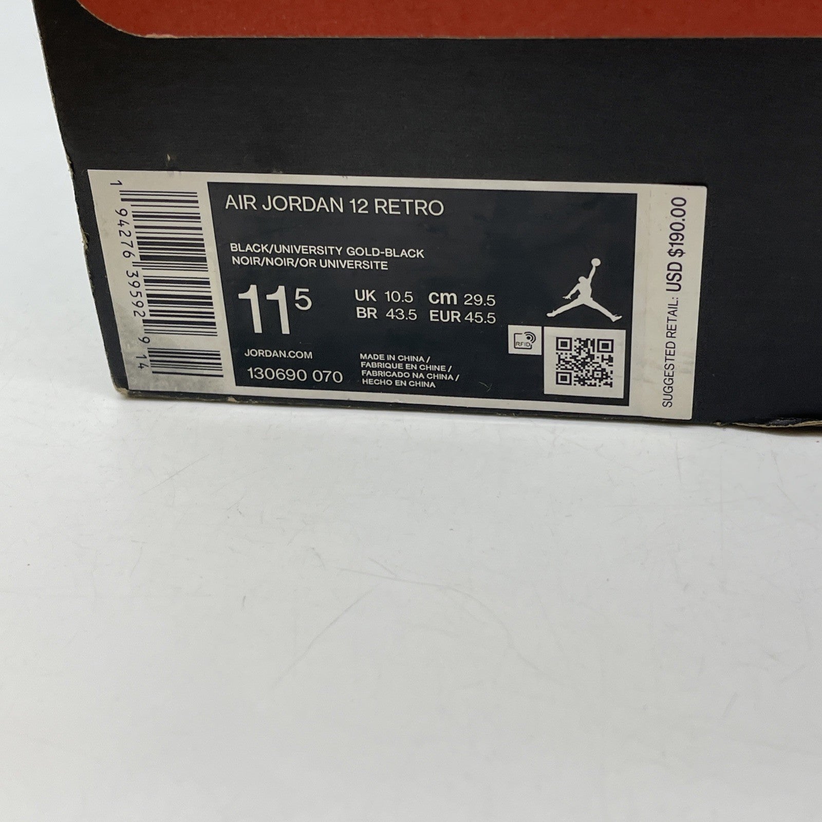 Size 11.5 - Air Jordan 12 Retro University Gold 2020 (130690-070)