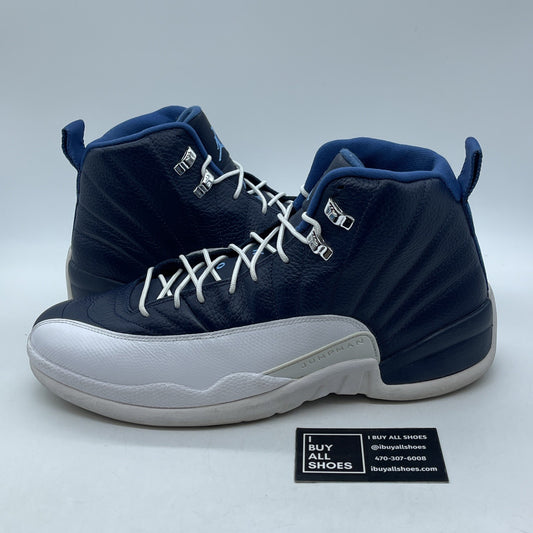 Size 13 - Air Jordan 12 Retro 2012 Obsidian Blue White Leather (130690-410)