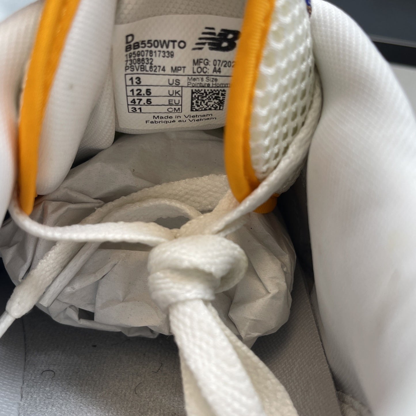 Size 13 - New Balance 550 Lakers Pack Vibrant Orange (BB550WTO)