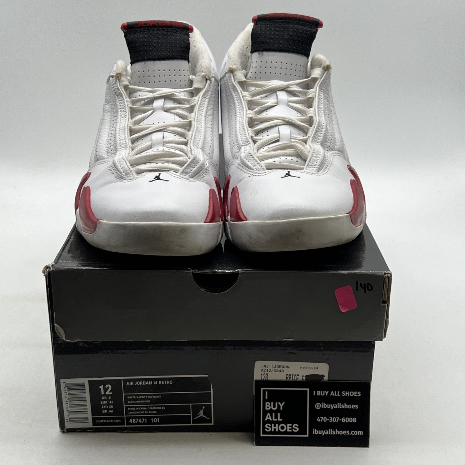 Size 12 - Air Jordan 14 Retro 2012 Candy Cane (487471-101)