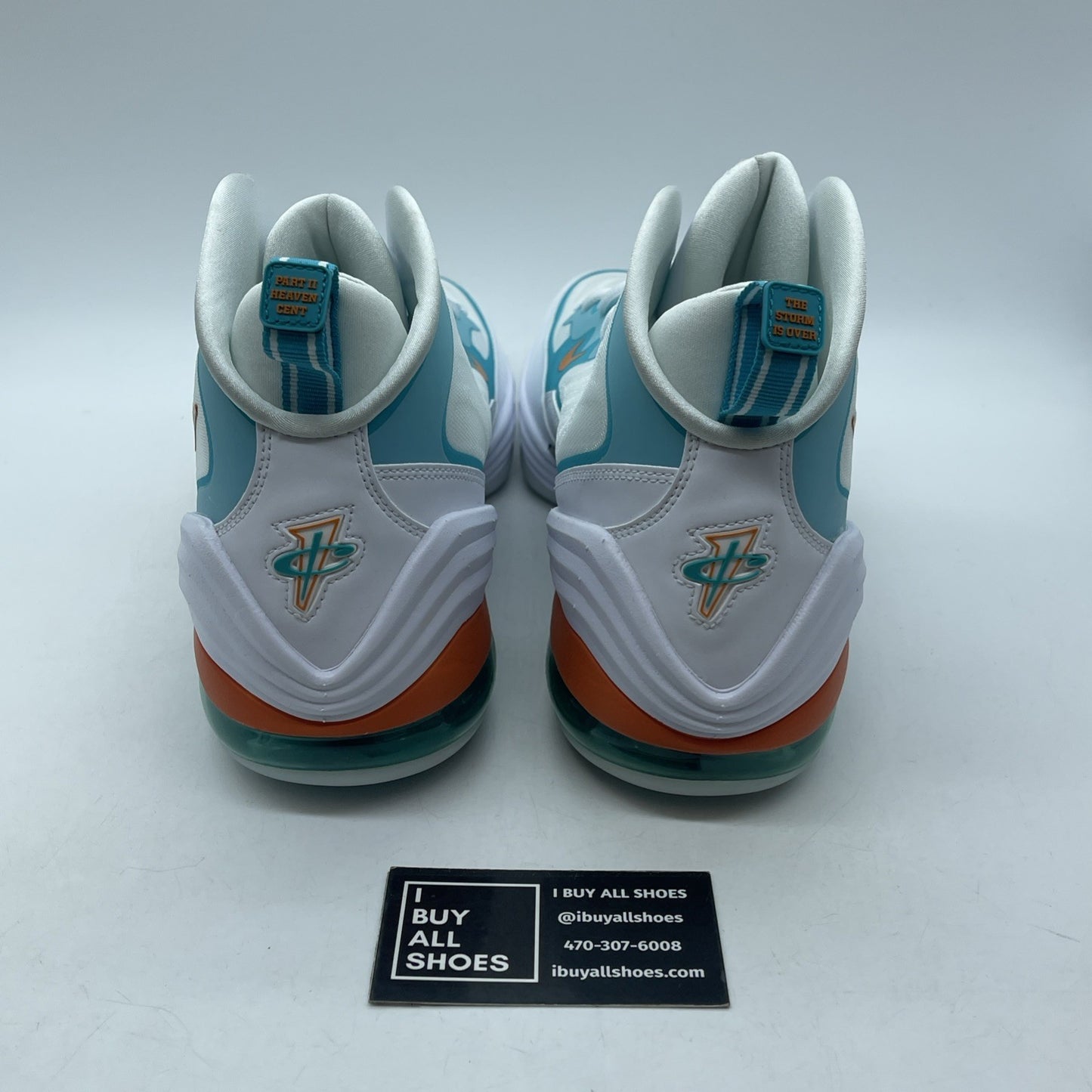 Size 13 - Nike Air Penny 5 Miami Dolphins White Blue Leather (CJ5396-100)
