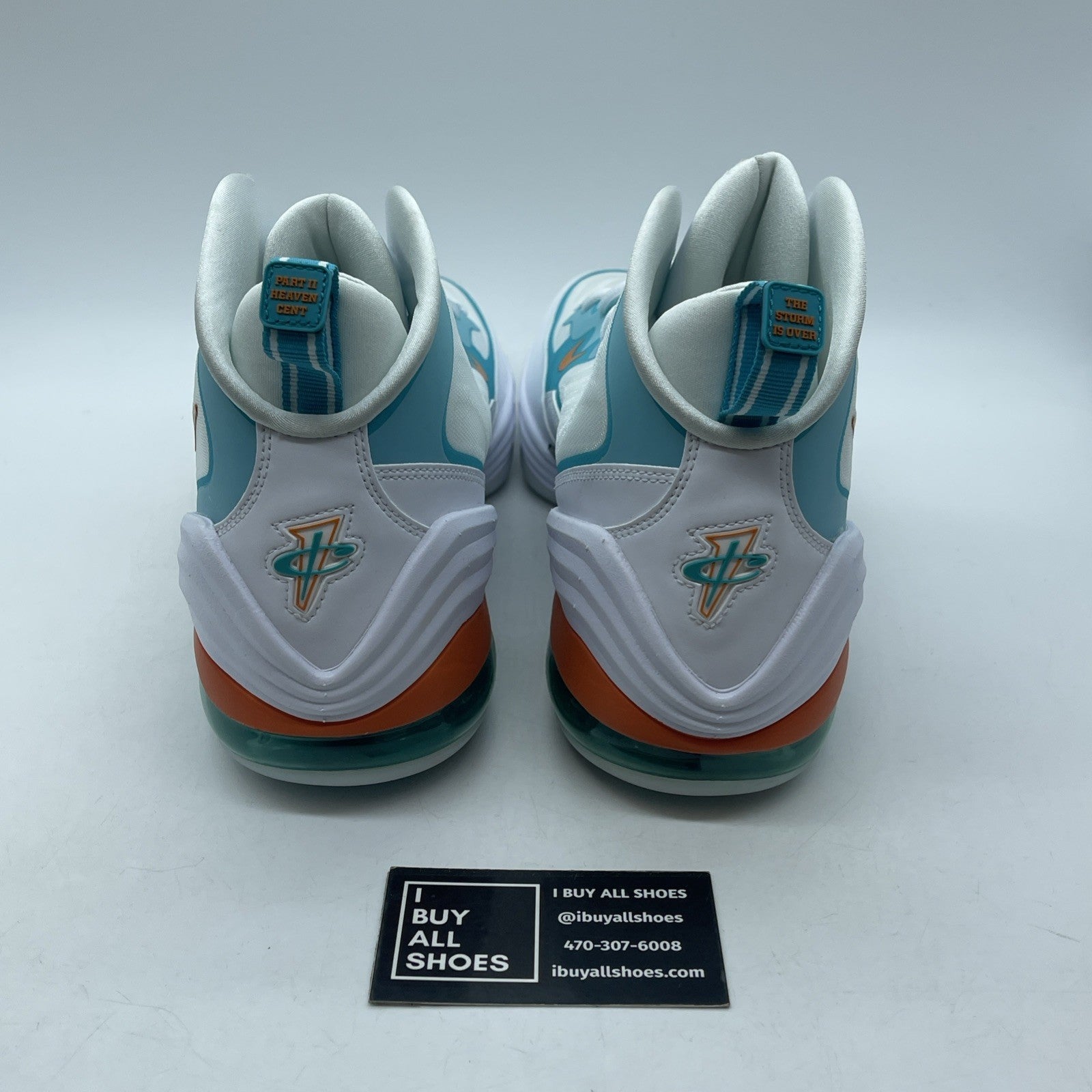 Size 13 - Nike Air Penny 5 Miami Dolphins White Blue Leather (CJ5396-100)
